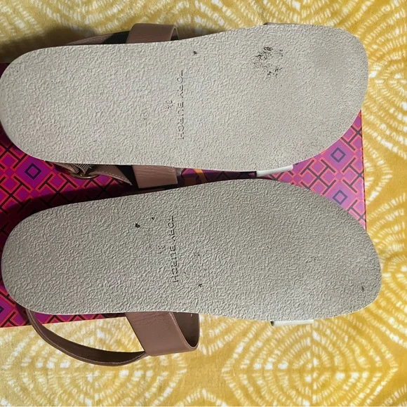 Tory Burch Tan and Cream Sandals - Picture 3 of 4